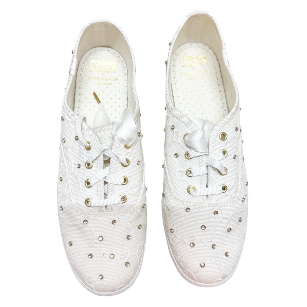 Keds X Kate Spade New York Champion Bridal Lace Sneakers White WF64678 Size 8 - Picture 4 of 11
